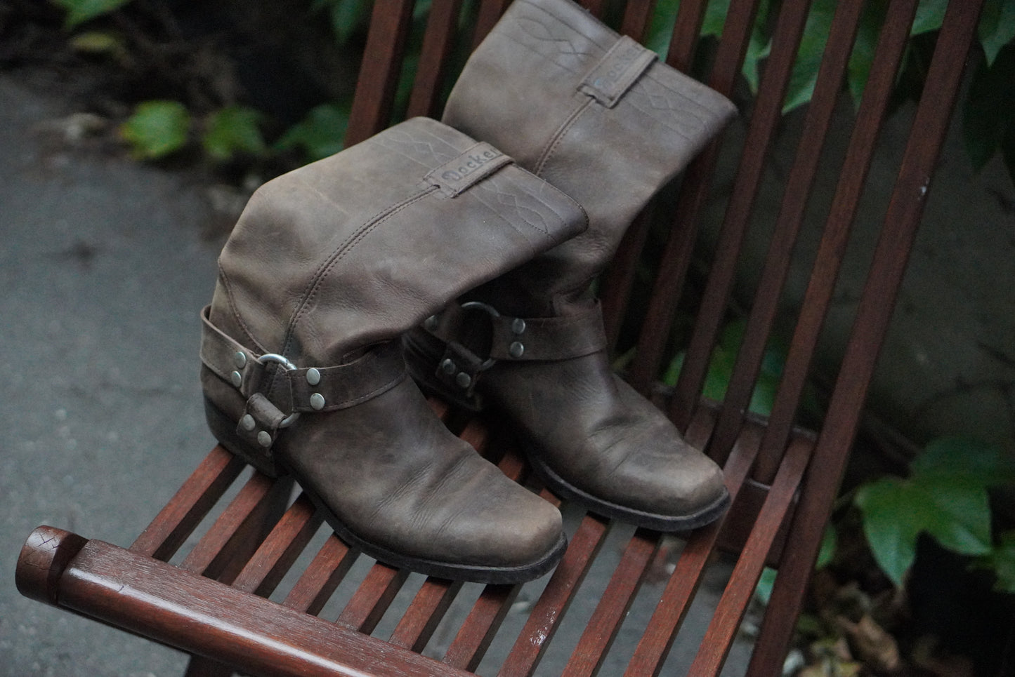 Dockers Brown Leather Harness Boots