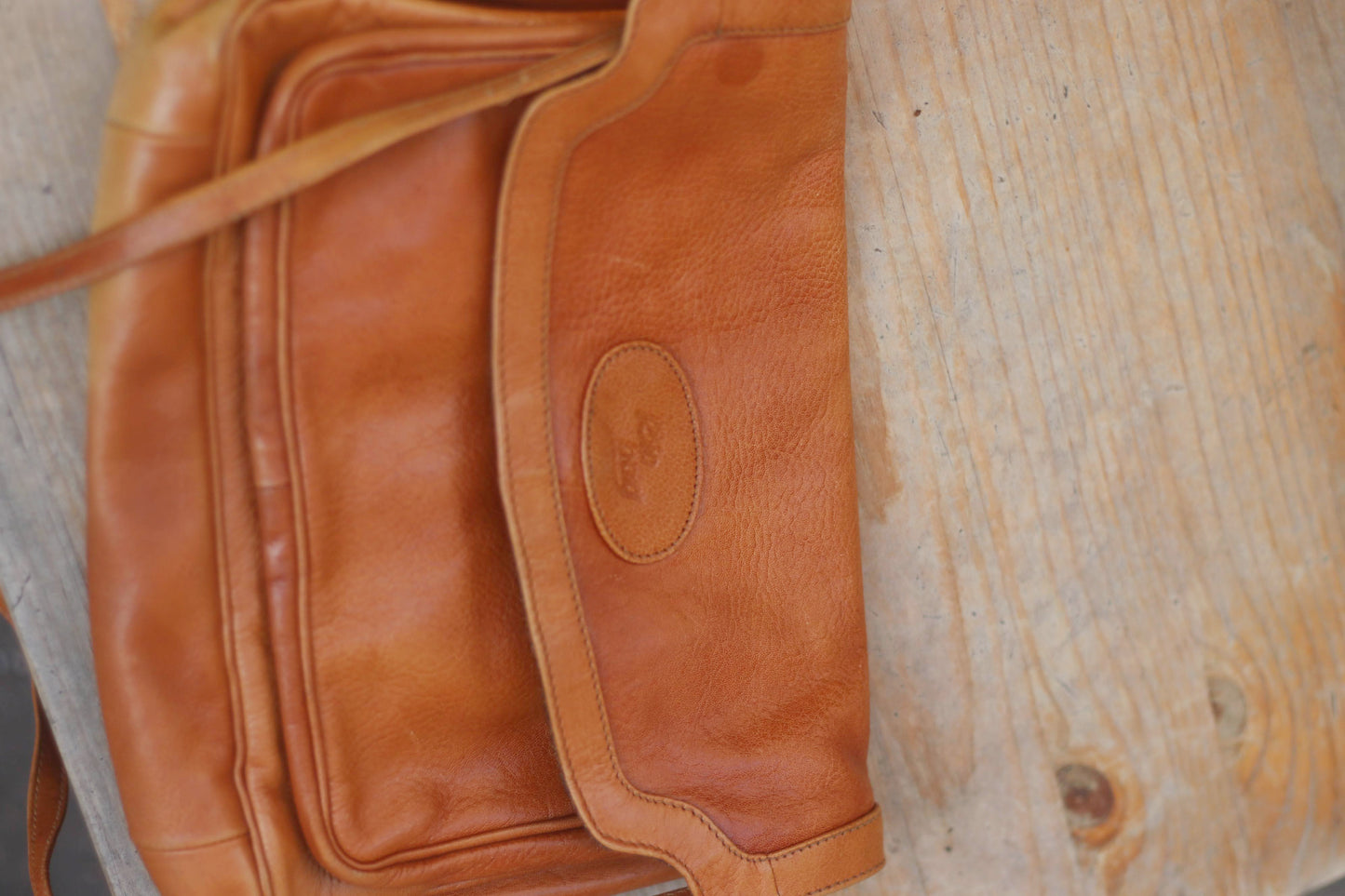 Vintage Brown Leather Handbag| 90s Shoulderbag