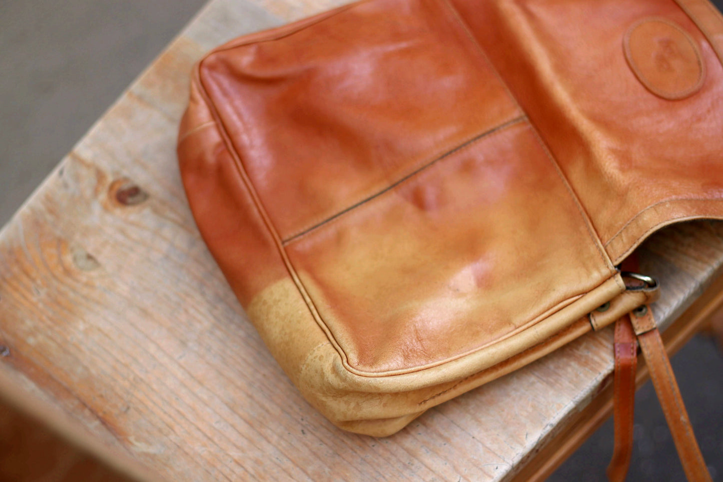Vintage Brown Leather Handbag| 90s Shoulderbag