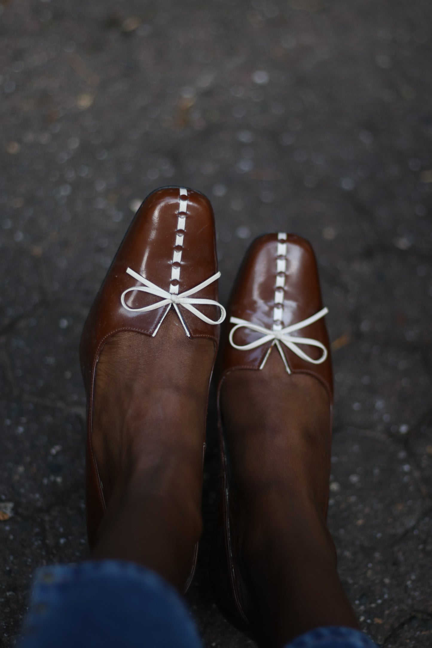 90s Brown Pumps| Vintage High Heels With Bow| Vintage feminine glamorous pumps made in spain