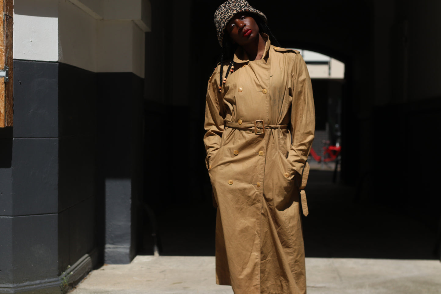Vintage Calvin Klein Double-Breasted Trench Coat - Tan (90s Archive)
