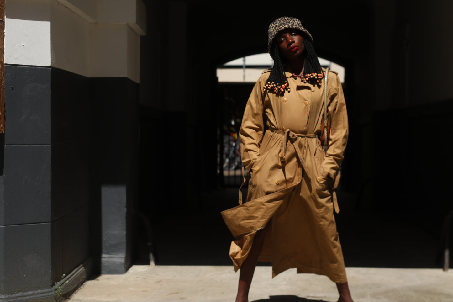 Vintage Calvin Klein Double-Breasted Trench Coat - Tan (90s Archive)