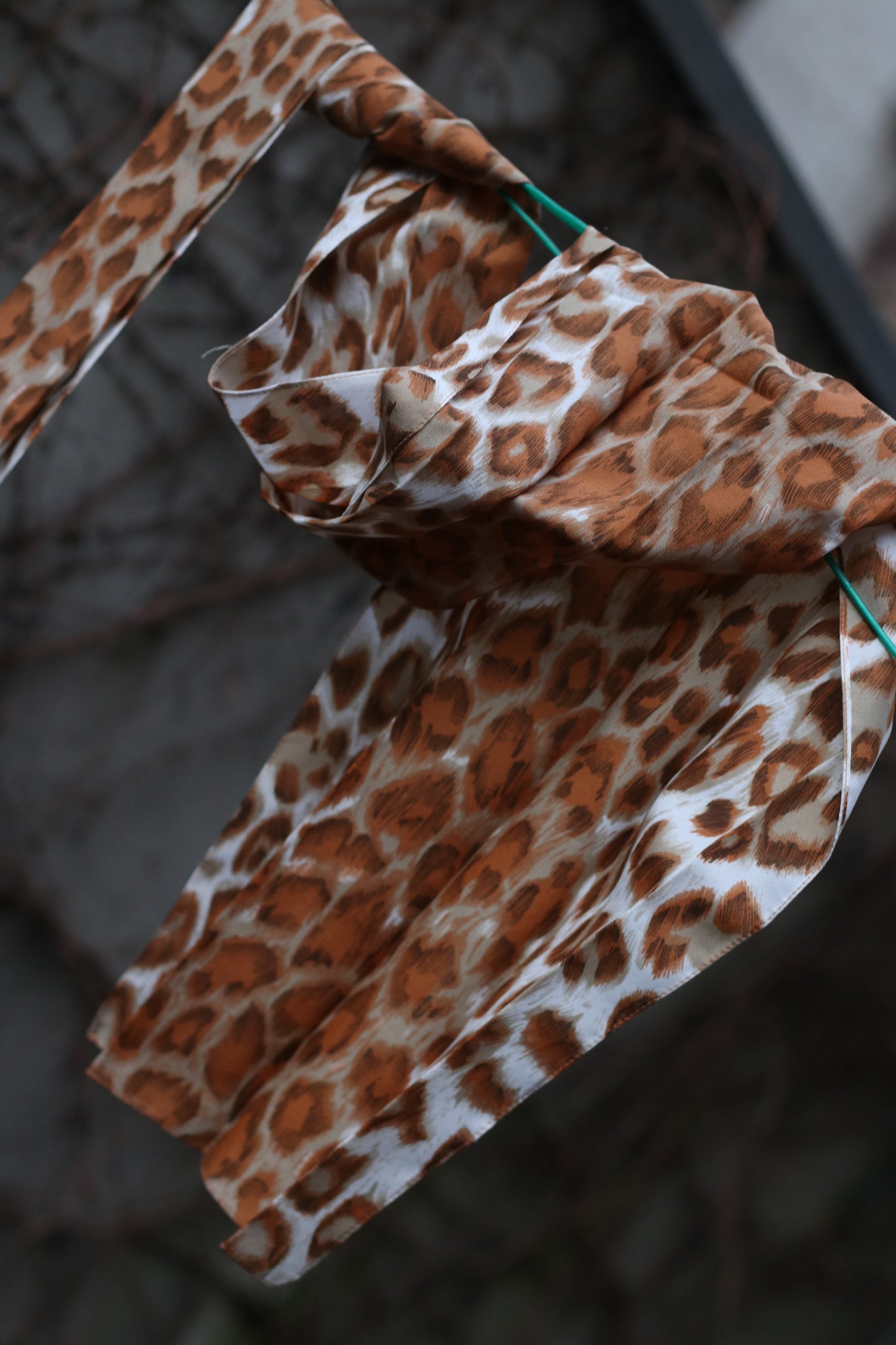 The Archive Leopard Scarf - Vintage Silky Wrap