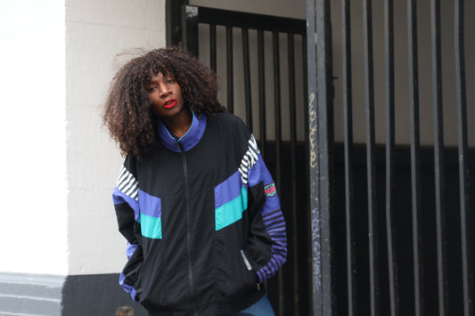 The Retro Remix: 90s Colorblock Oversized Windbreaker