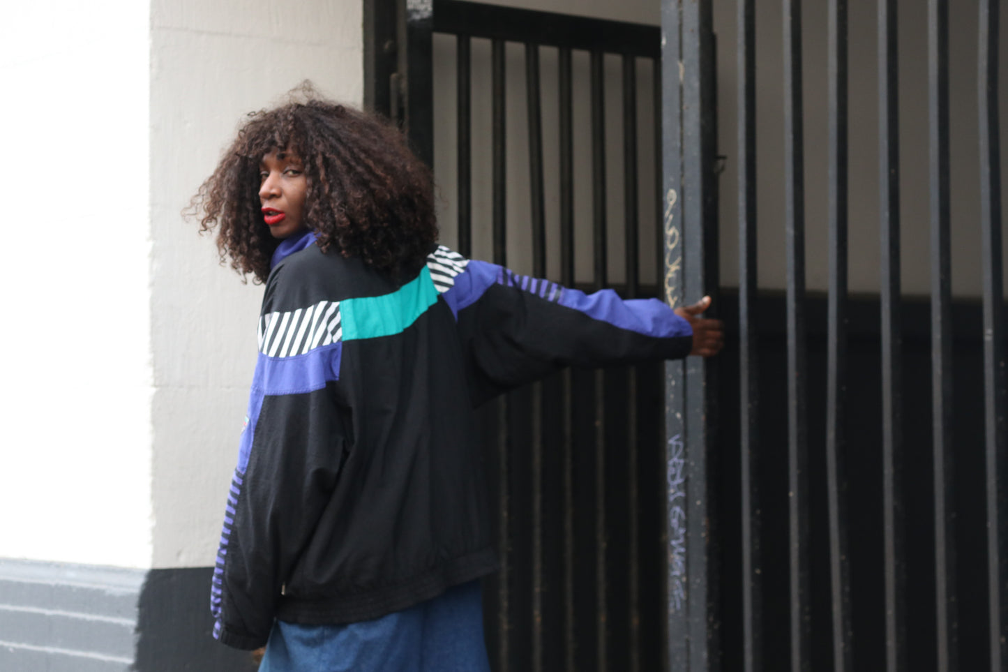 The Retro Remix: 90s Colorblock Oversized Windbreaker