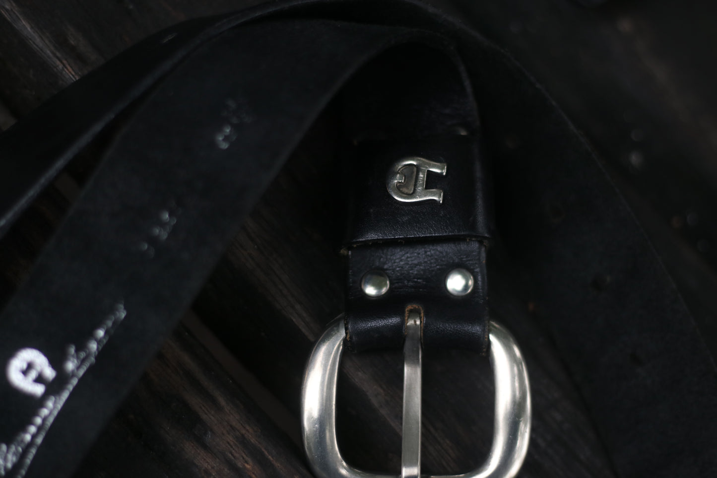 Vintage Etienne Aigner Belt| Black Genuine Leather Belt