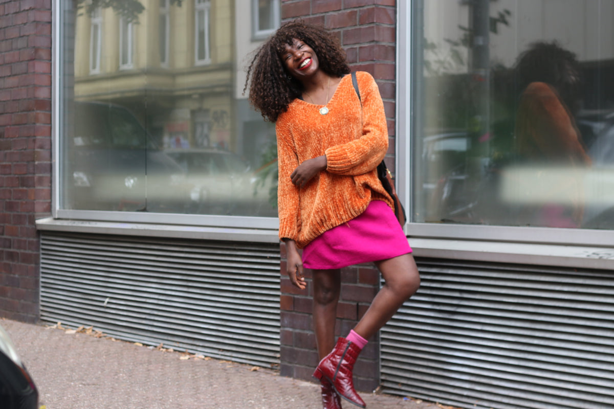 Vintage 60s Hot Pink Wool Mini Skirt | Fuchsia Boucle A Line Skirt