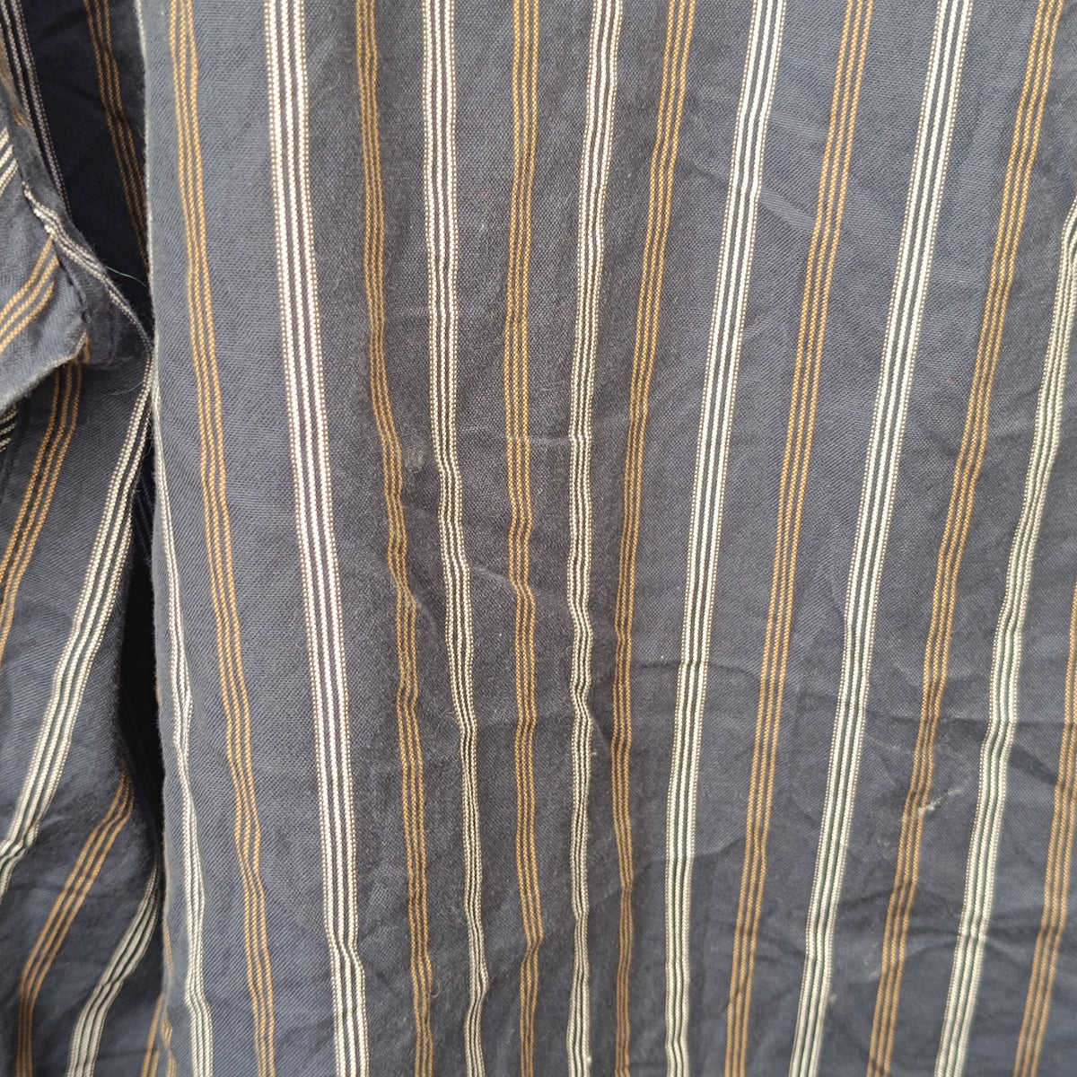 Vintage Striped Shirt | 90s Blue Cotton Button Down - Men XXL