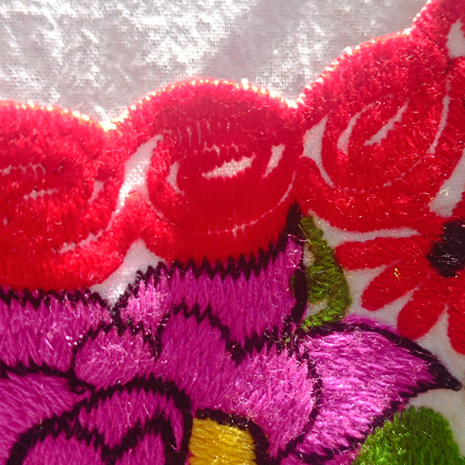 Vintage 1970s Mexican Embroidered Blouse - Boho Floral Top