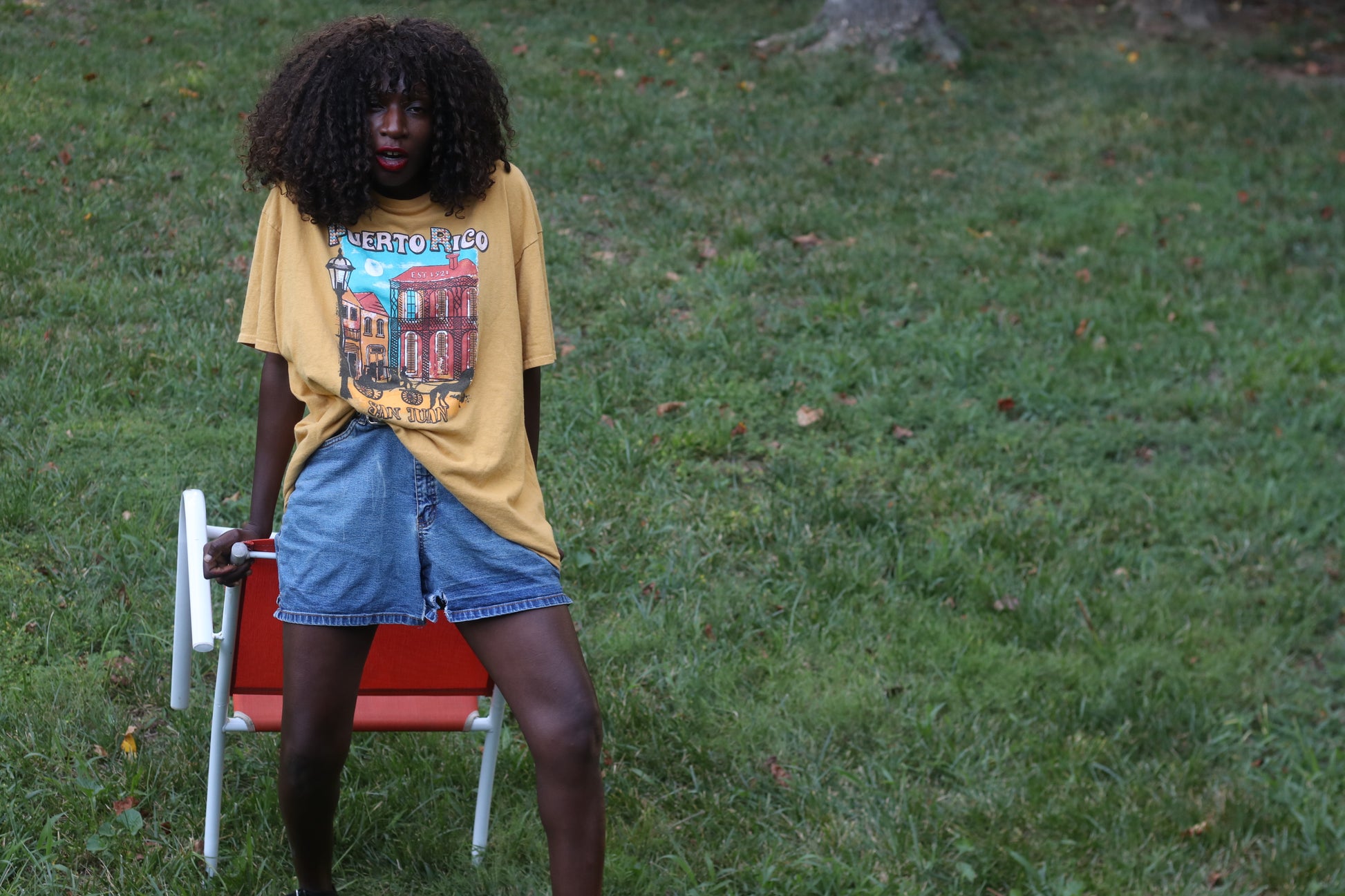 Vintage Delta San Juan Puerto Rico Graphic Tee - Oversized Mustard 2XL