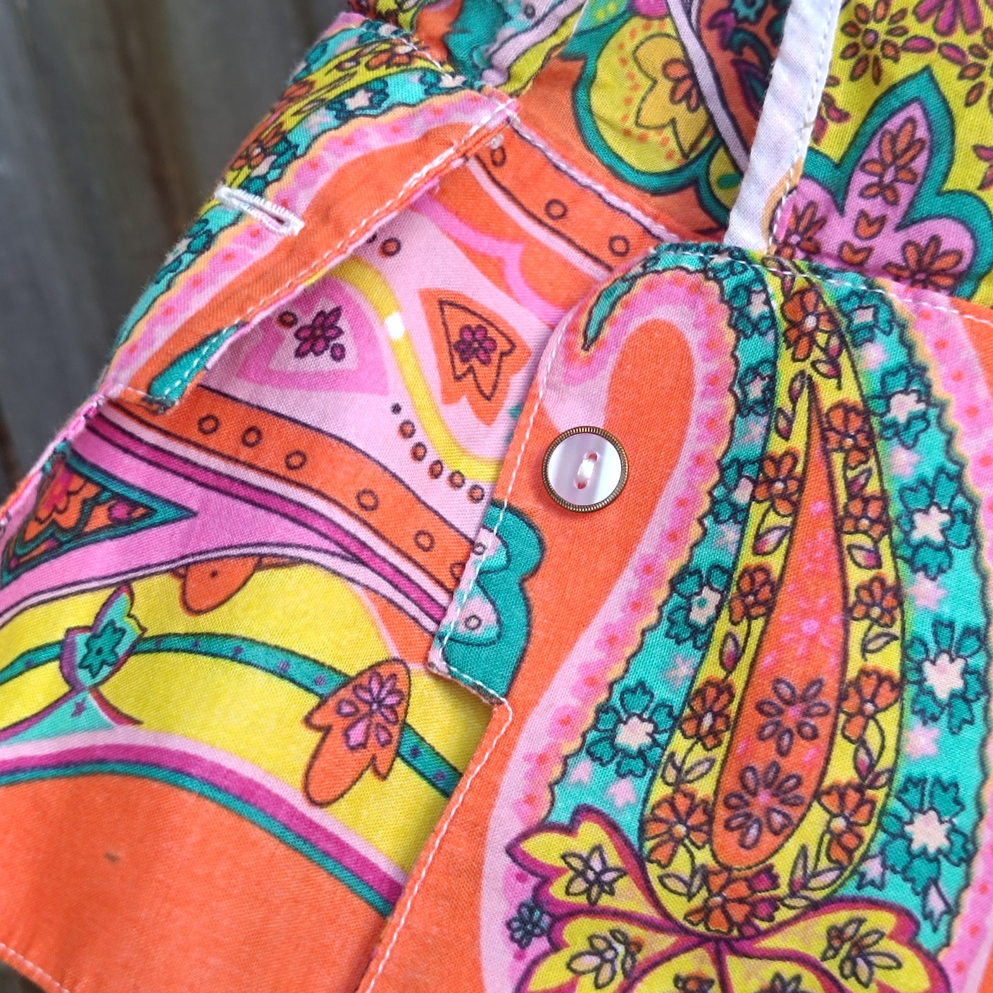 Bella Sky 70s Style Paisley Cotton Shirt
