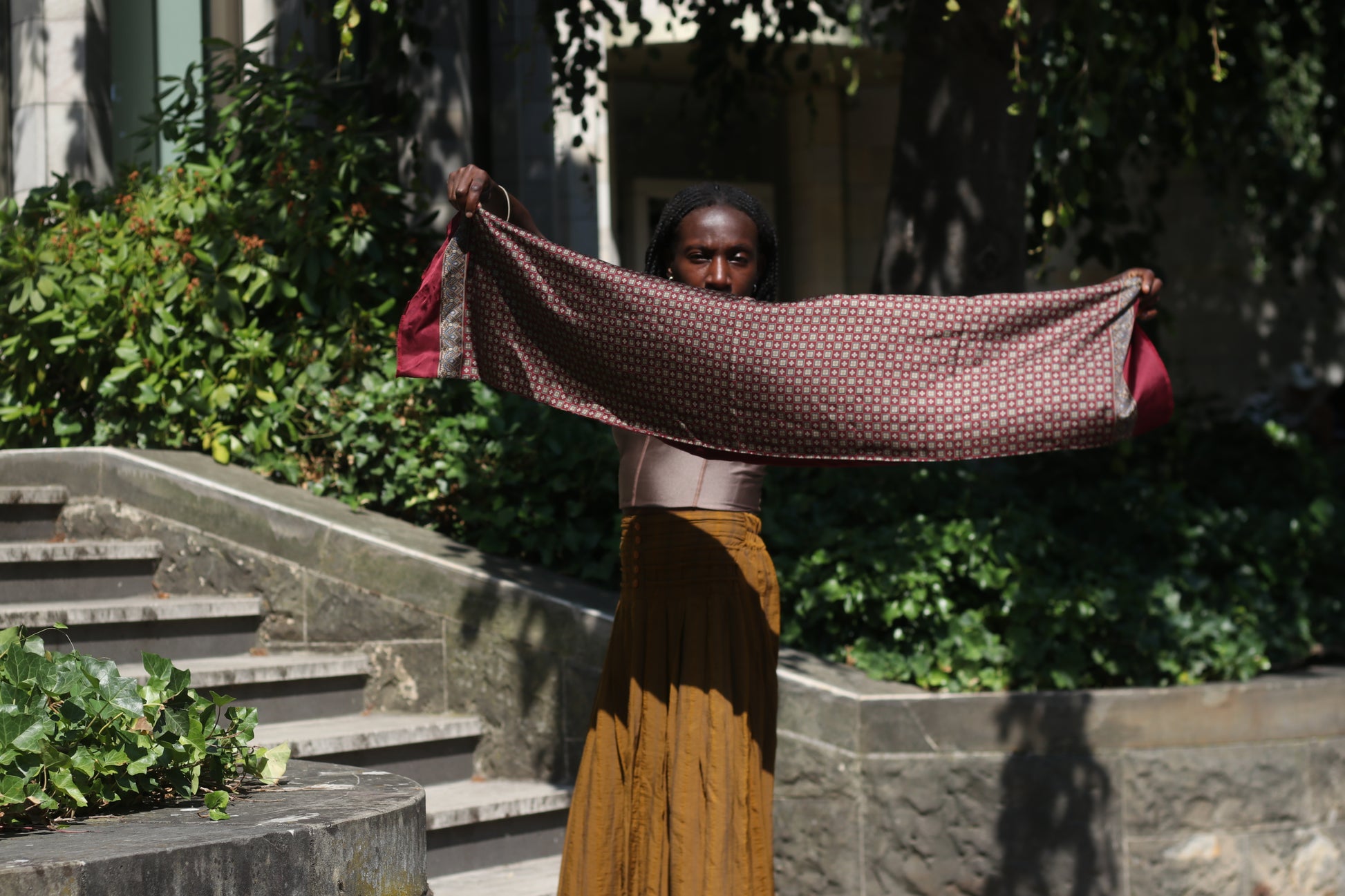 The DeSantis Collection Vintage Silk Wool Scarf - Made in Italy Foulard