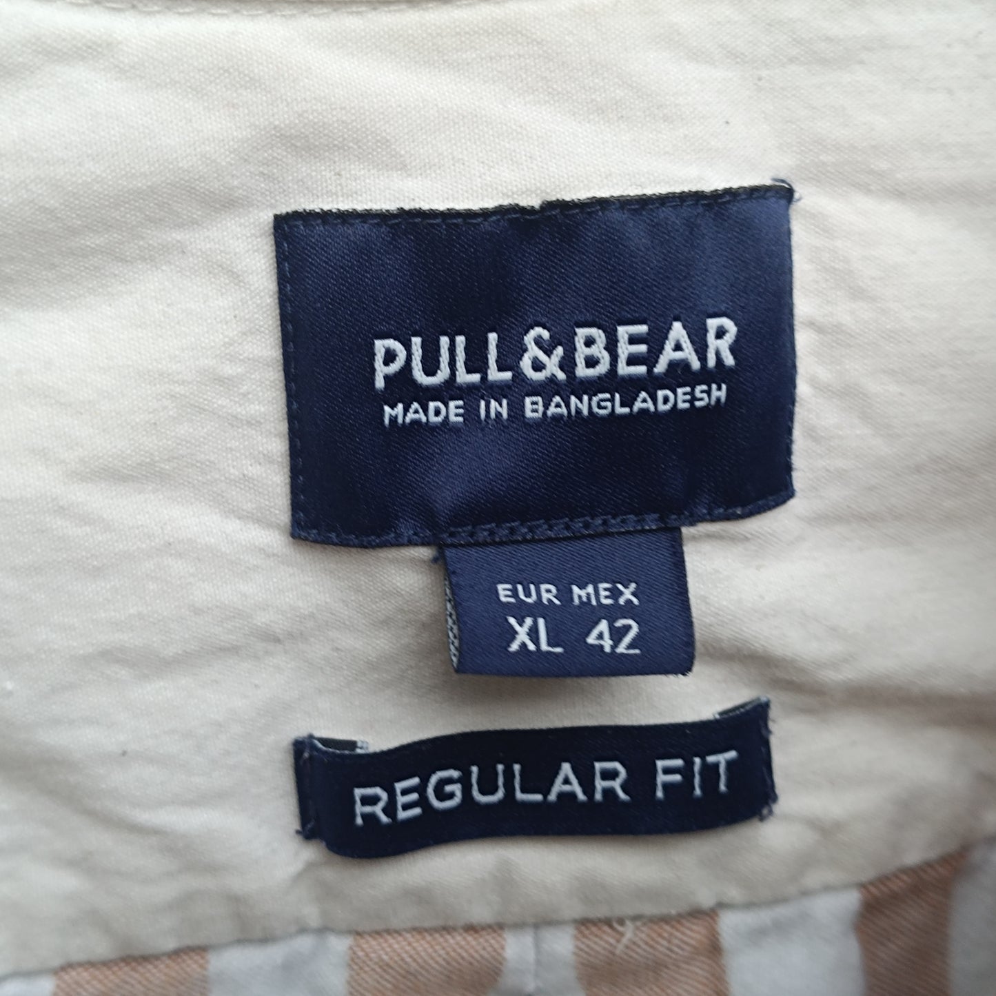 Pull and Bear Vintage y2k Brown Striped Cotton Button Down Shirt