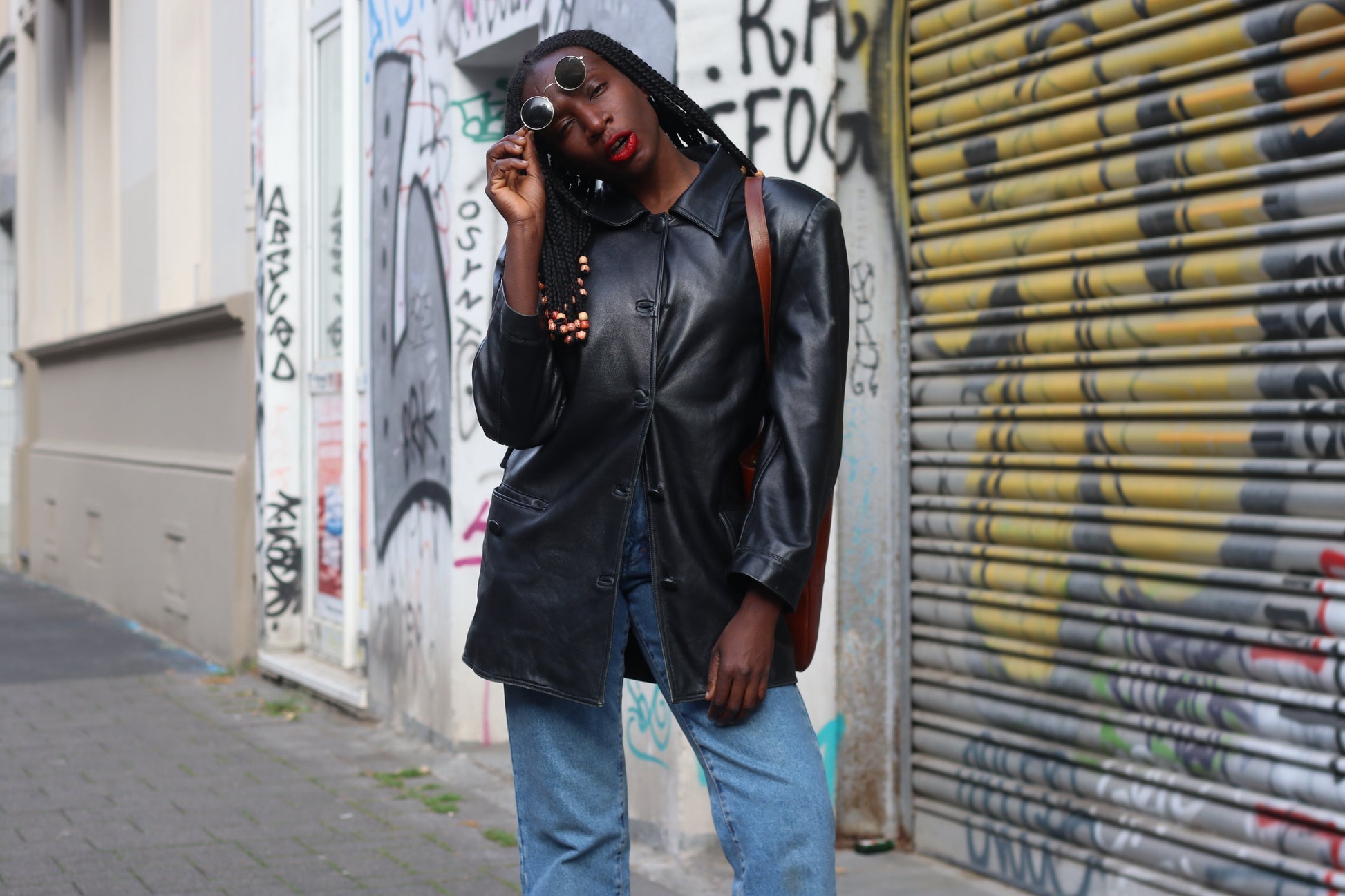 Vintage Leather Jacket 90s Black Leather Trench Coat Matrix Minimalist Shacket