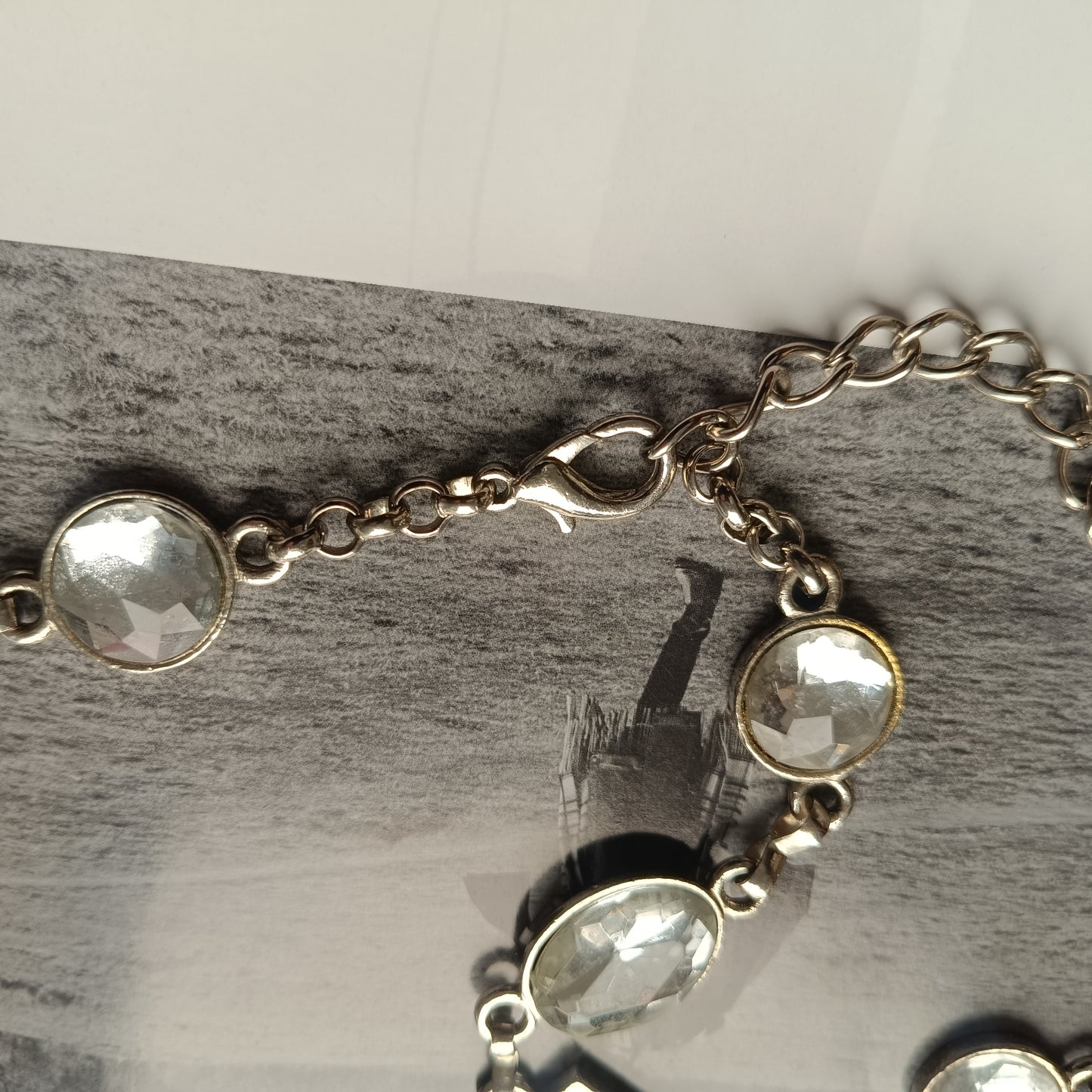 Vintage Y2k Rhinestone Belt | Adjustable Clear Crystal Chain Belt