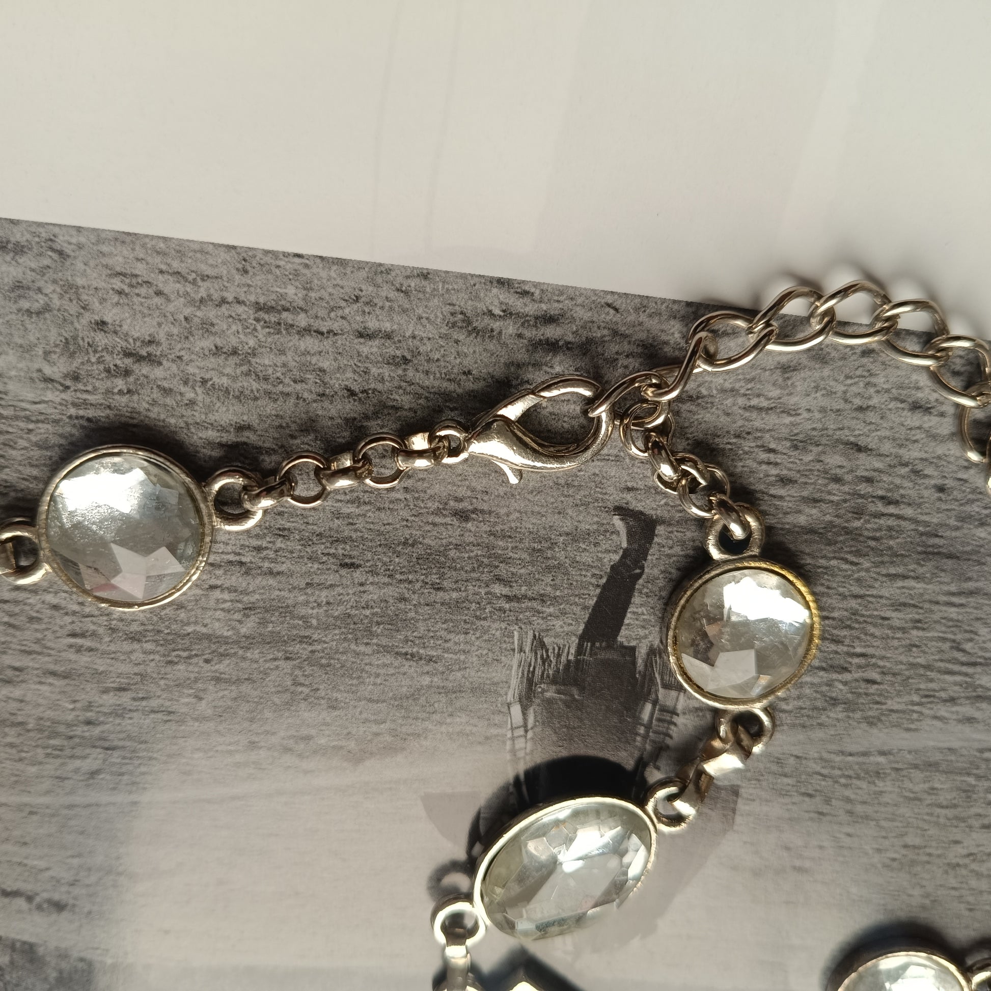 Vintage Y2k Rhinestone Belt | Adjustable Clear Crystal Chain Belt