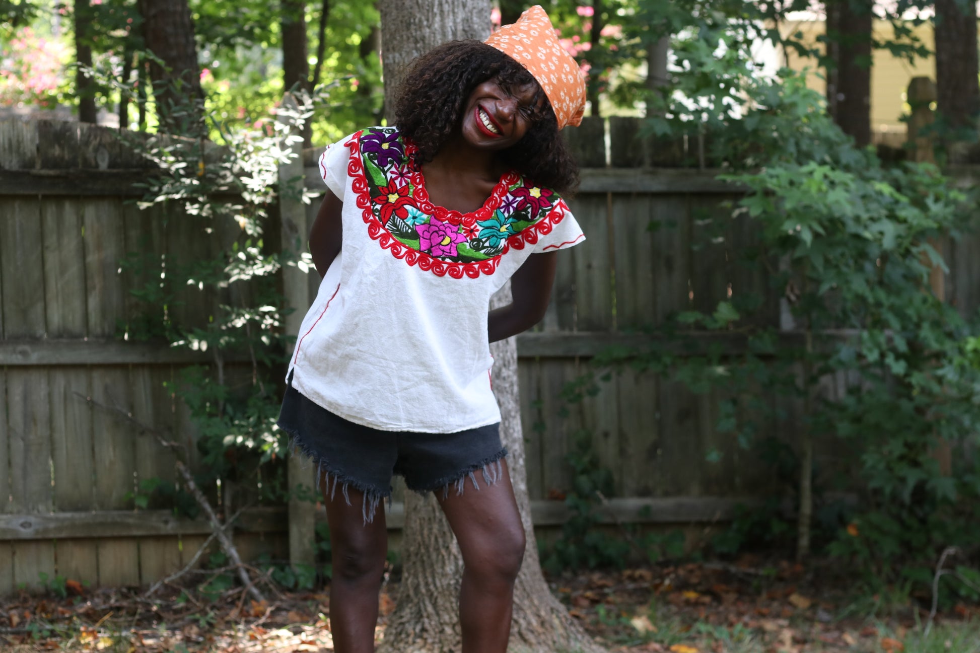 Vintage 1970s Mexican Embroidered Blouse - Boho Floral Top