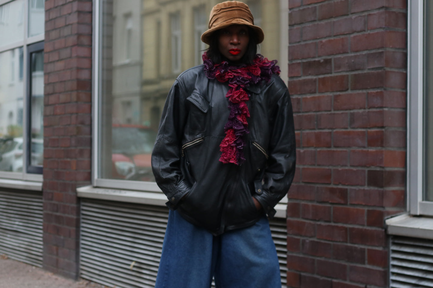 Vintage Velvet Bucket Hat - 90s Brown Cloche