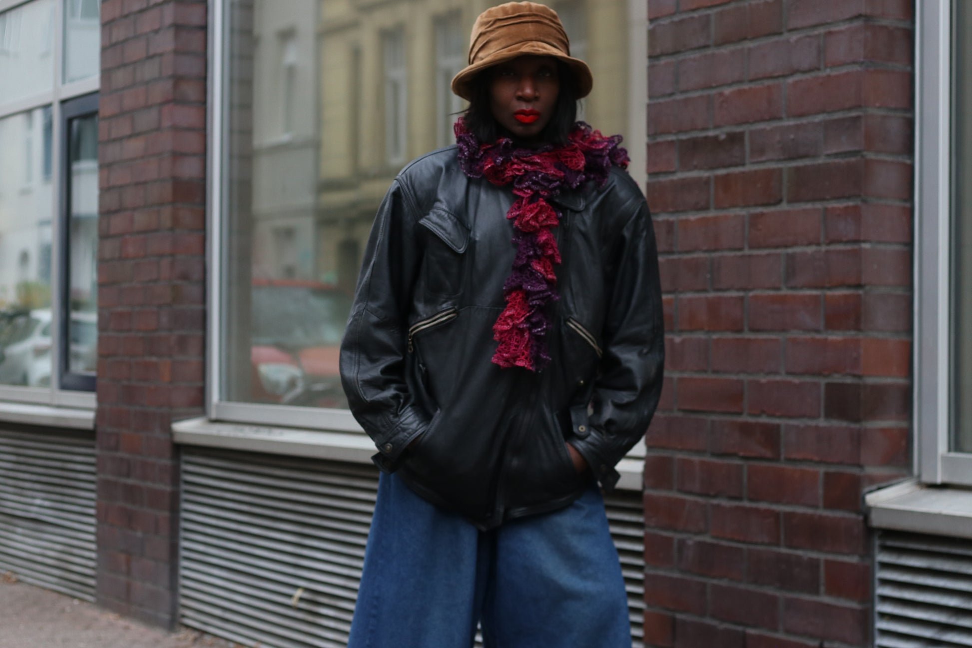 Vintage Velvet Bucket Hat - 90s Brown Cloche