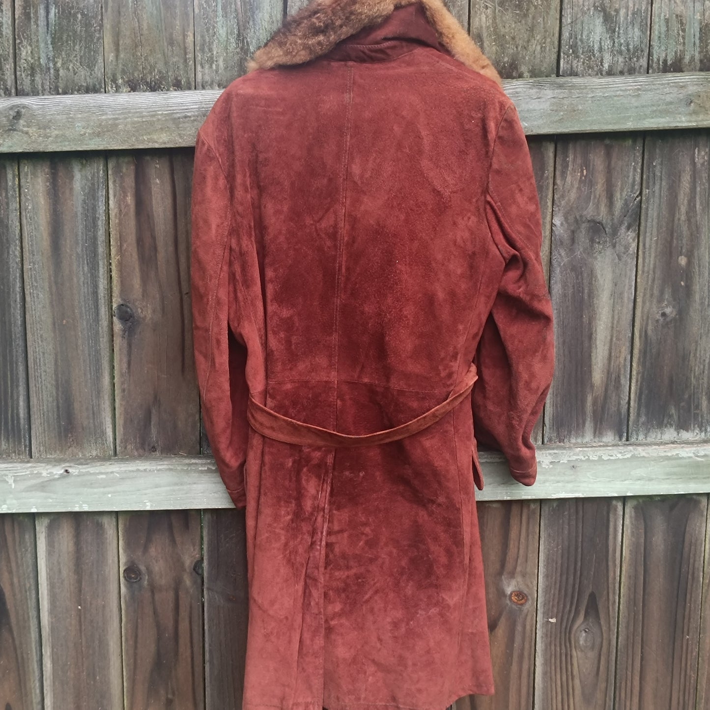 Vintage 70s Wild 'N' Woolly Sheepskin Coat | Rust Suede Penny Lane