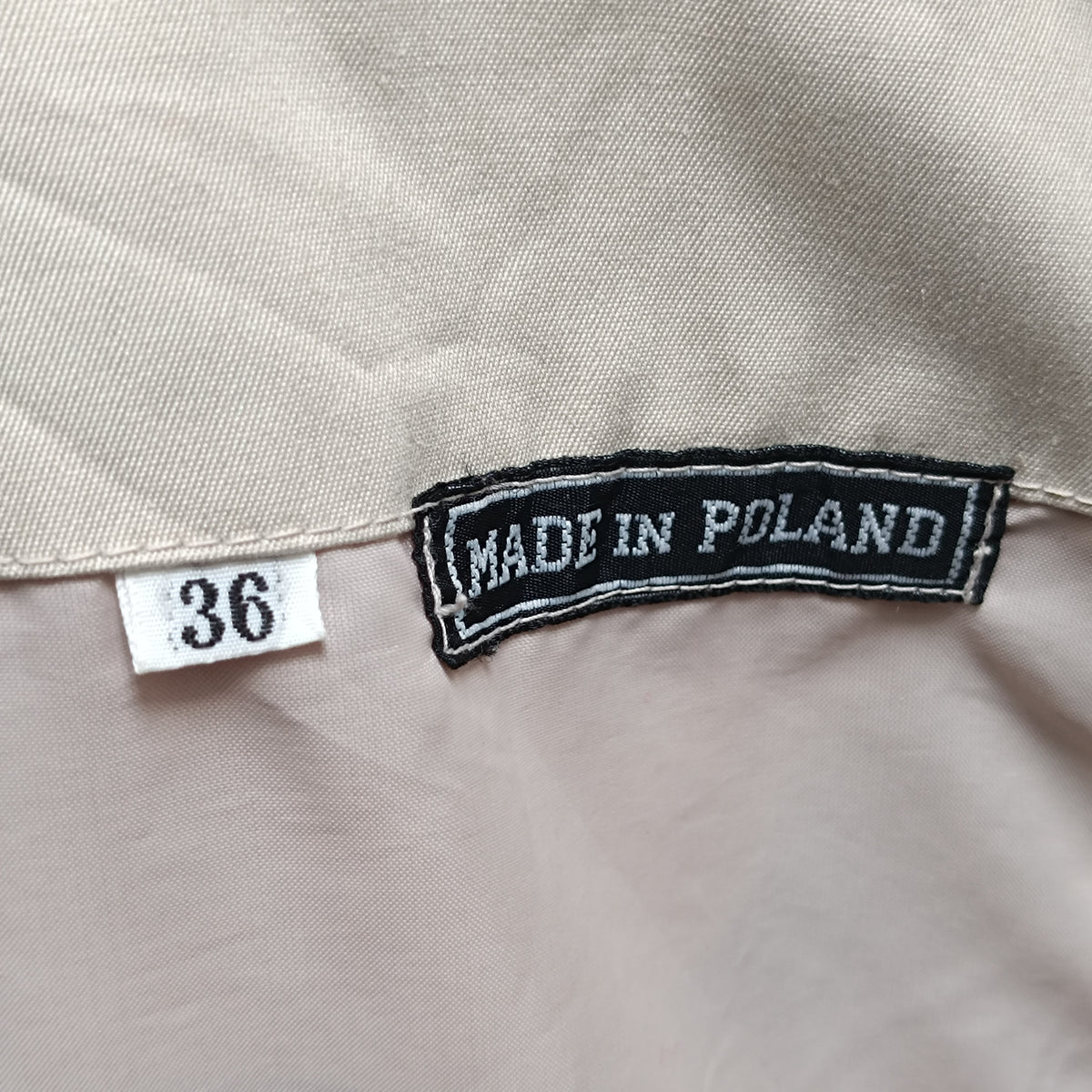 Vintage Beige Trench Jacket | 80s Minimalist Light Coat | S/M