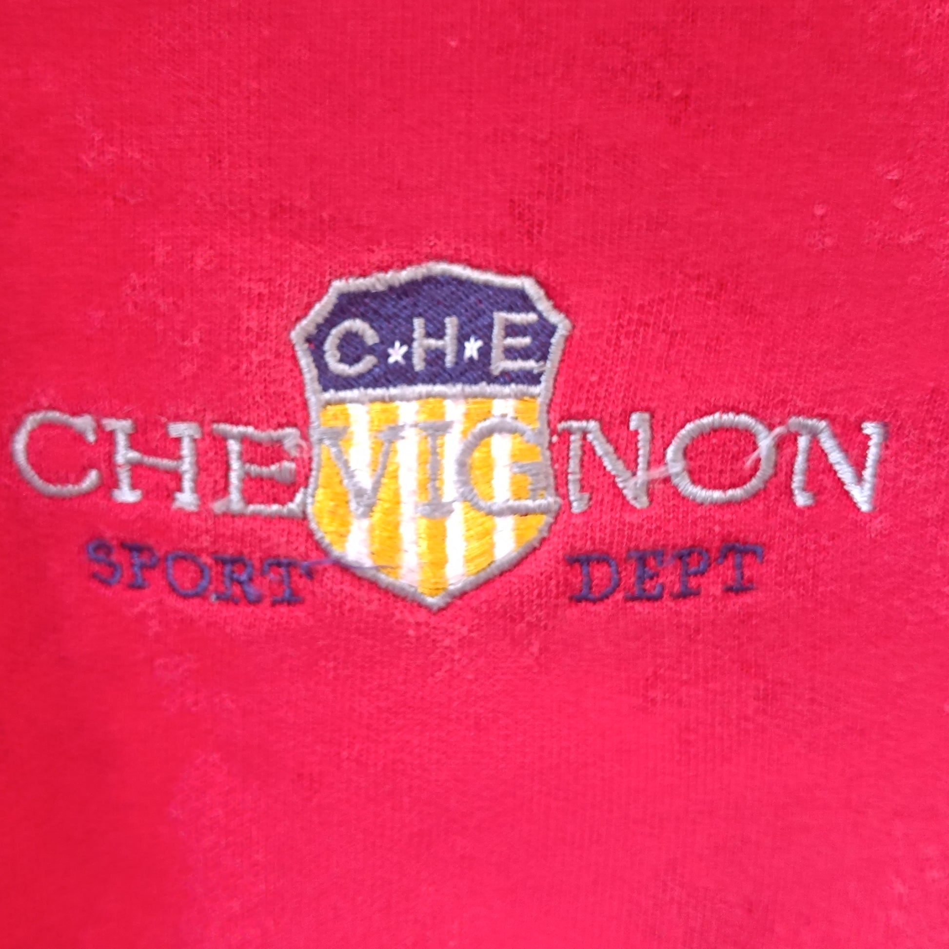 Vintage Chevignon Sweatshirt - 90s Red Graphic Crewneck Jumper