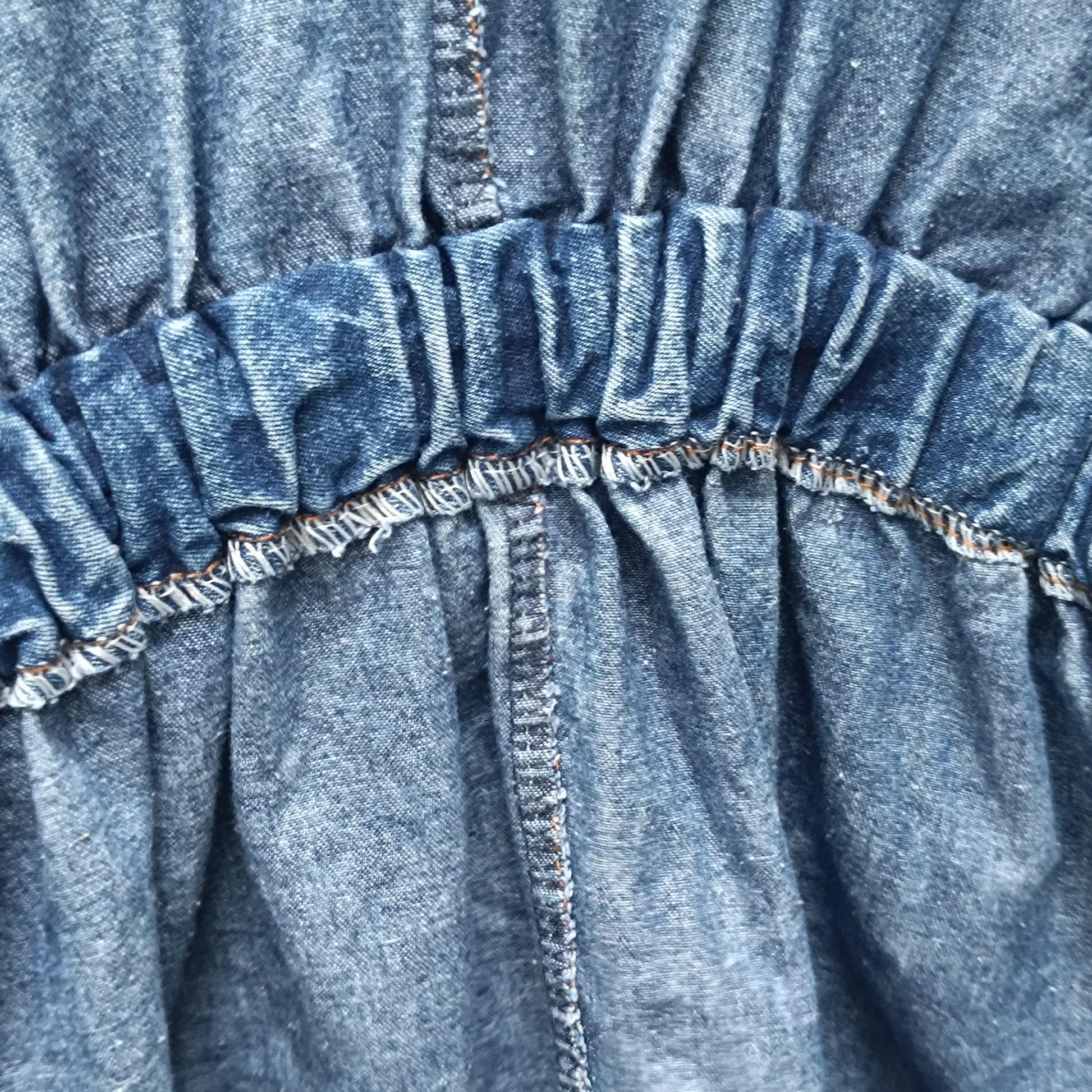 Vintage 80s Acid Wash Denim Jacket Hooded Wrap Coat Blue Jean Parka OshKosh S M