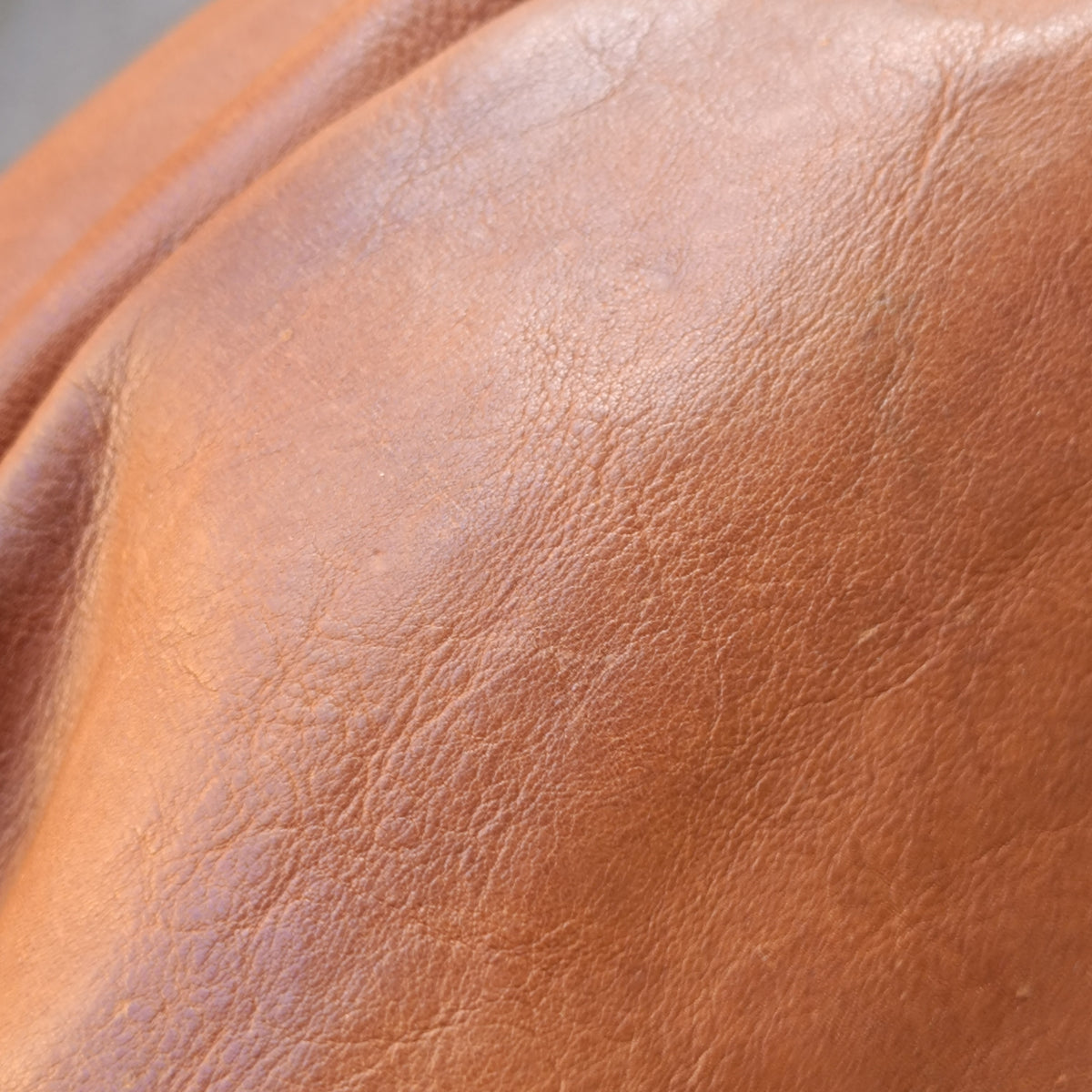Vintage Cognac Leather Bucket Bag | 80s Drawstring Crossbody Purse