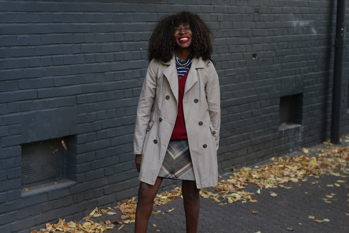 Trench Coat Vintage Y2K Beige Double Breasted Jacket | Size S EU 36