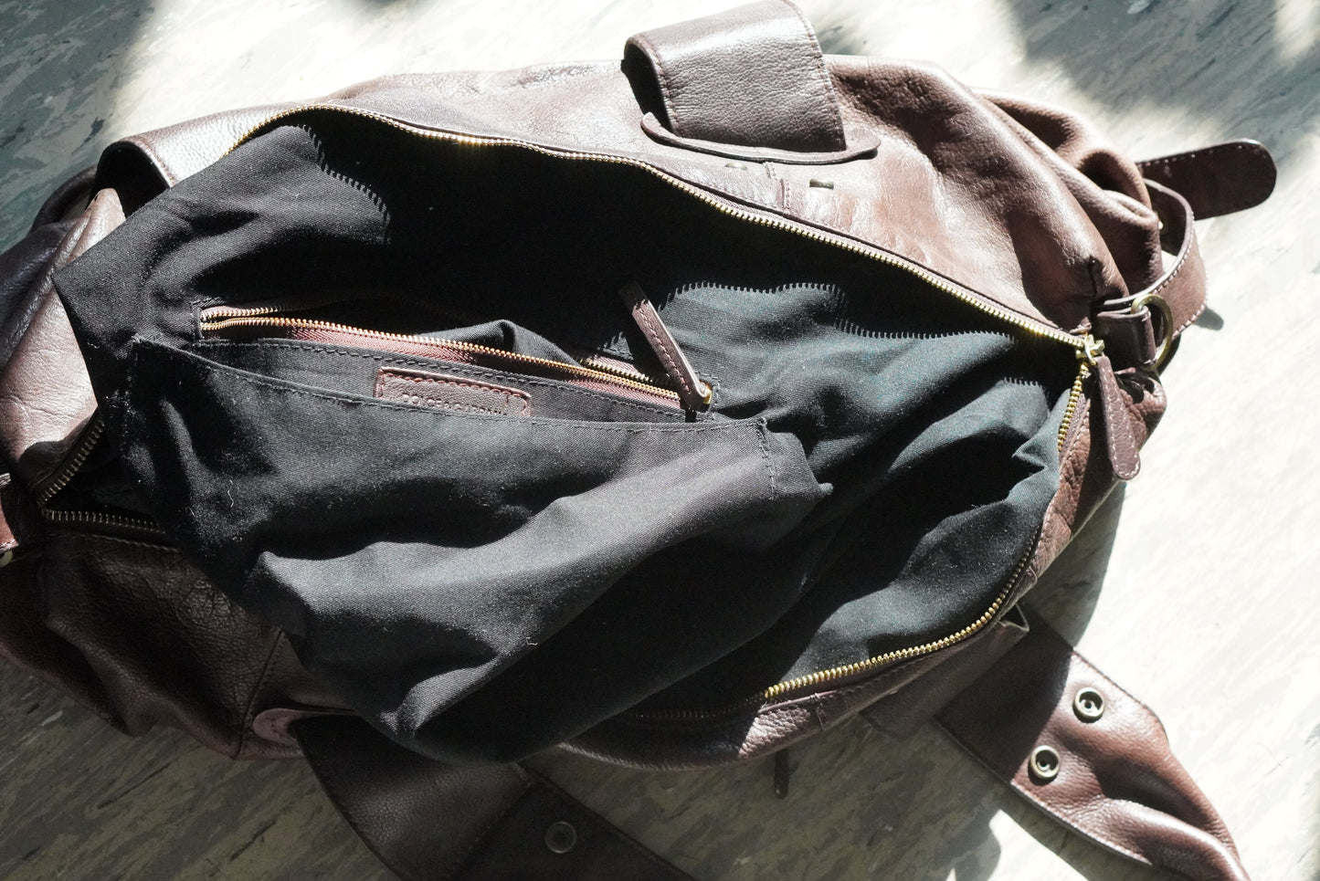 Dolce & Gabbana Vintage 2000s Brown Leather Shoulder Bag Slouchy