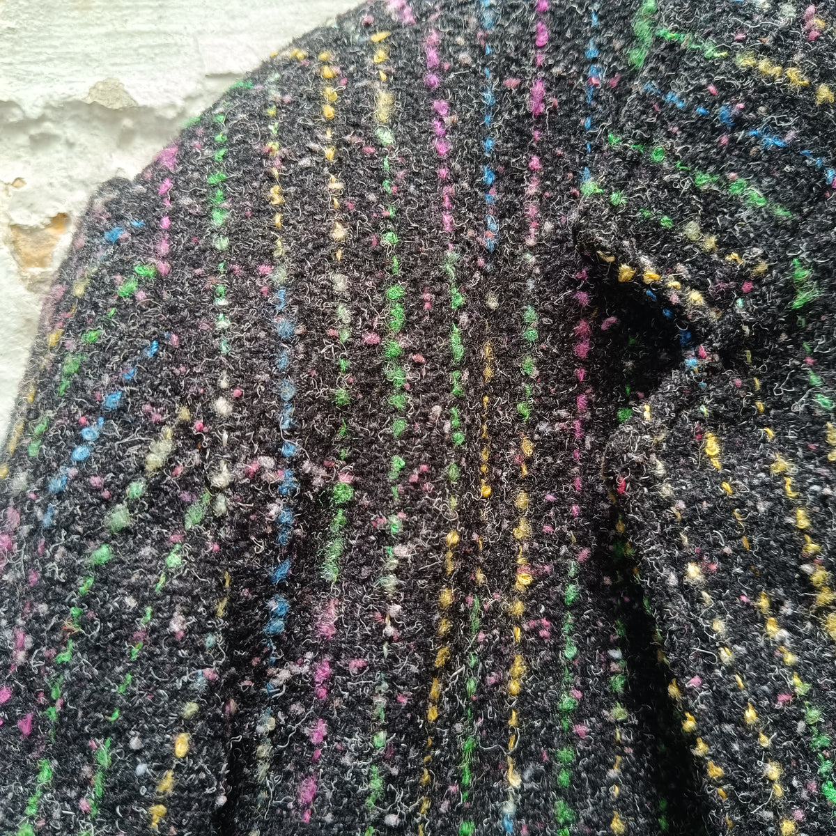Vintage Wool Tweed Blazer | 80s 90s Rainbow Confetti Coat | M/L