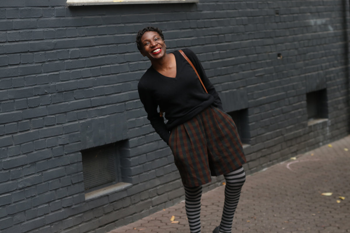 Wool Cashmere Shorts | Vintage 90s Striped Pleated Bermudas | Burgundy Dark Grey XS to S