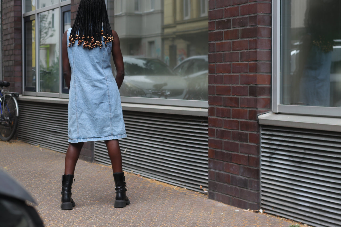 Vintage 90s Denim Dress Sleeveless Light Wash Jean Midi Snap Button Coat Dress