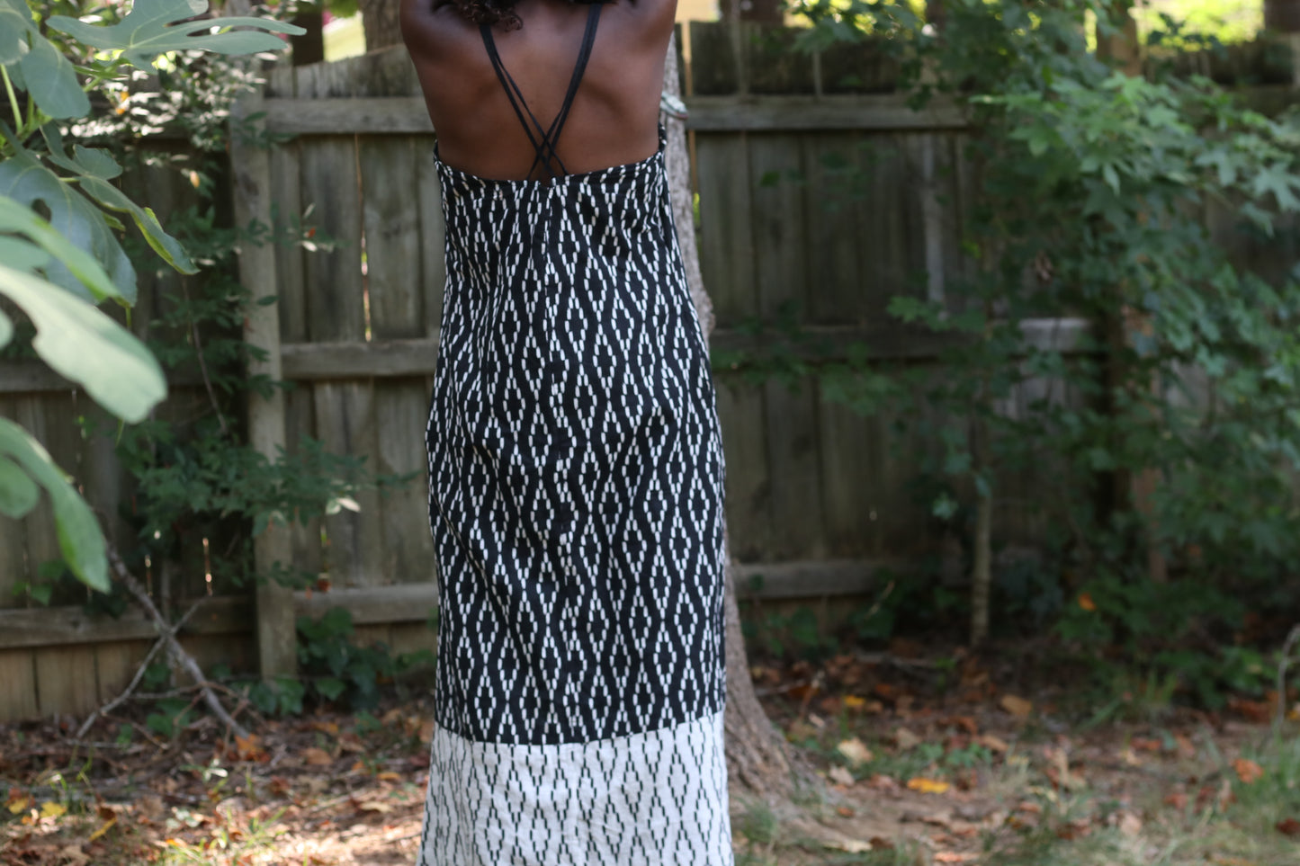Vintage Banana Republic Cotton Linen Ikat Print Maxi Dress - Size 6