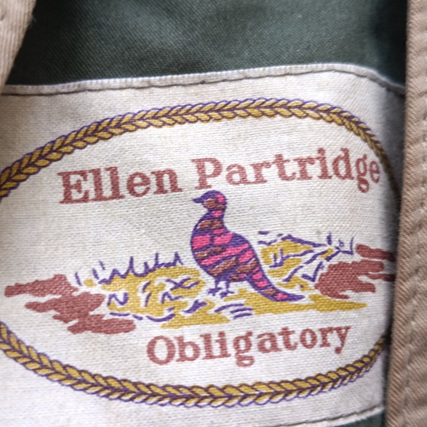 Vintage Ellen Partridge Green Trench Coat 1980s Cotton Duster Minimalist Jacket M