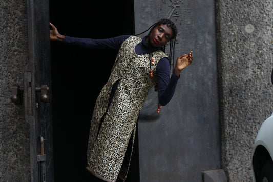 Vintage Gold Embroidery Vest Coat - 90s Metallic Brocade Long Waistcoat | M
