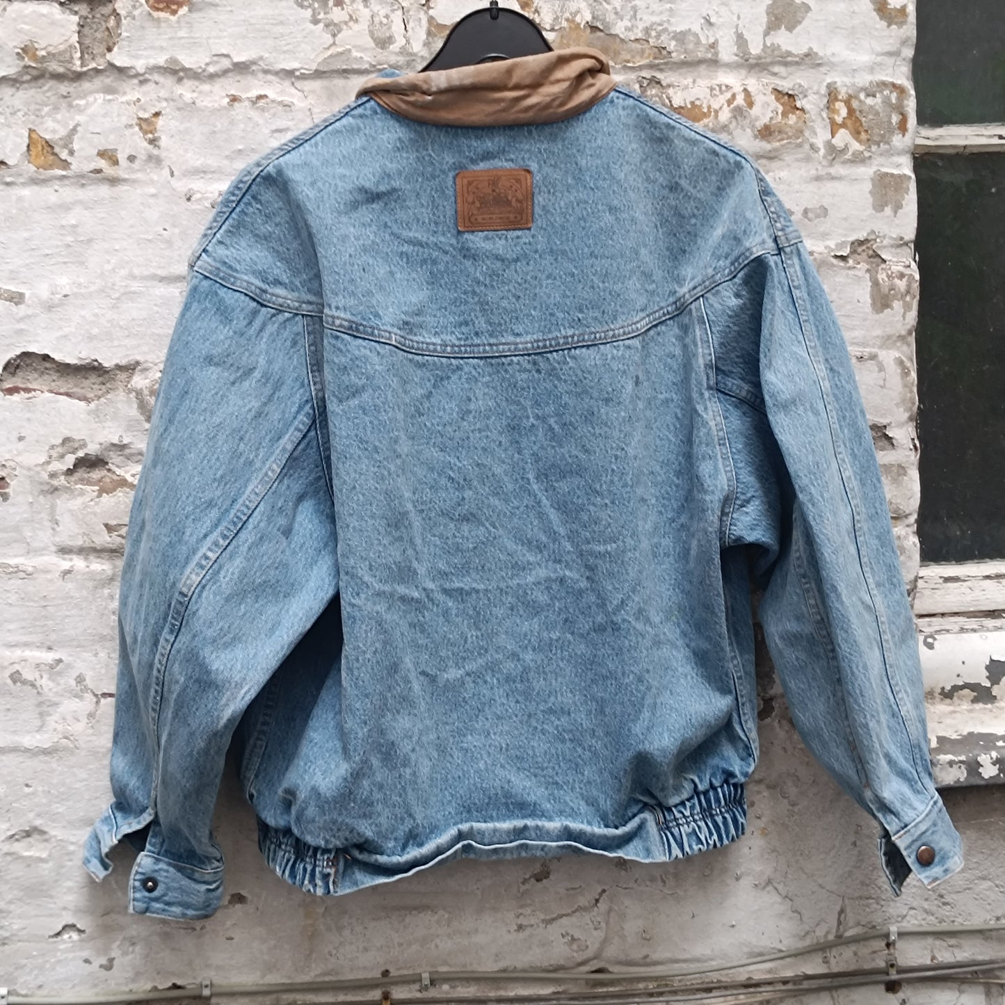 Vintage 90s Oversized Denim Jacket - Light Wash Bomber Trucker