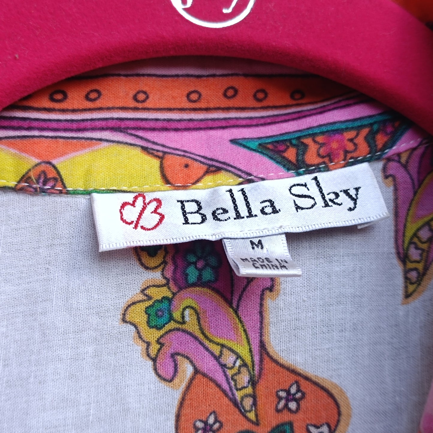 Bella Sky 70s Style Paisley Cotton Shirt