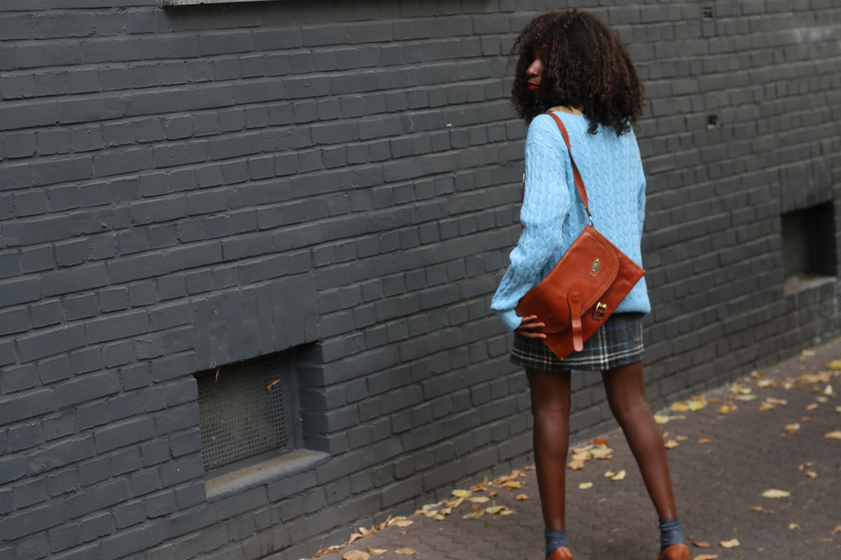 St John's Bay V-Neck Cable Knit Sweater | Y2k Sky Blue Jumper