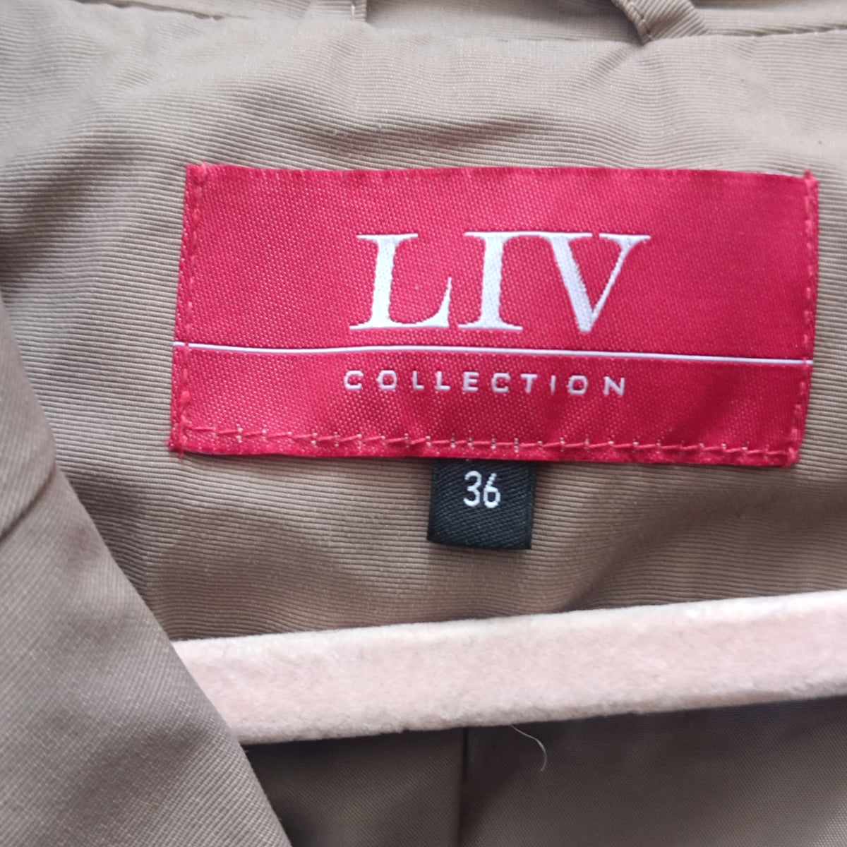 Trench Coat Vintage Y2K Beige Double Breasted Jacket | Size S EU 36