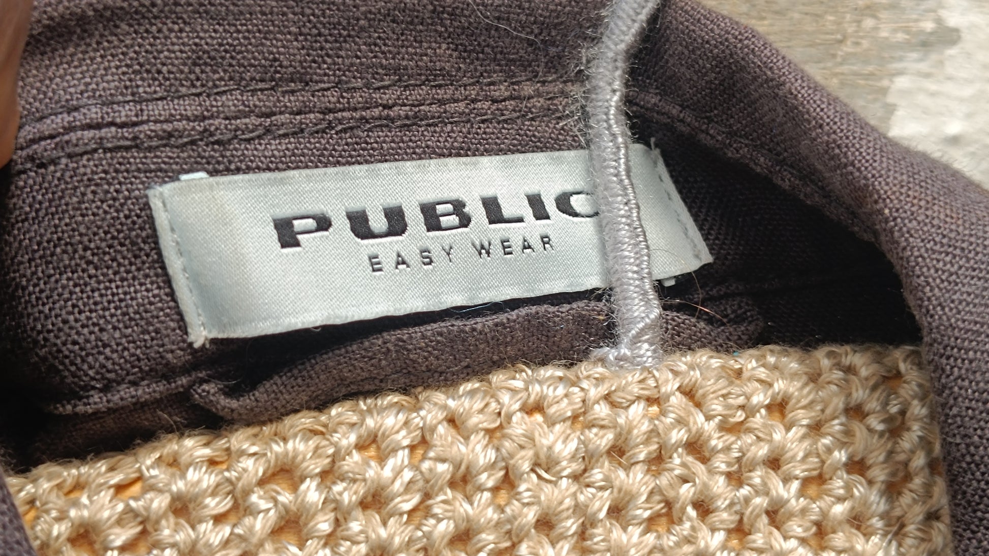 Vintage 90s Charcoal Grey Linen Safari Jacket - Public Utility Coat