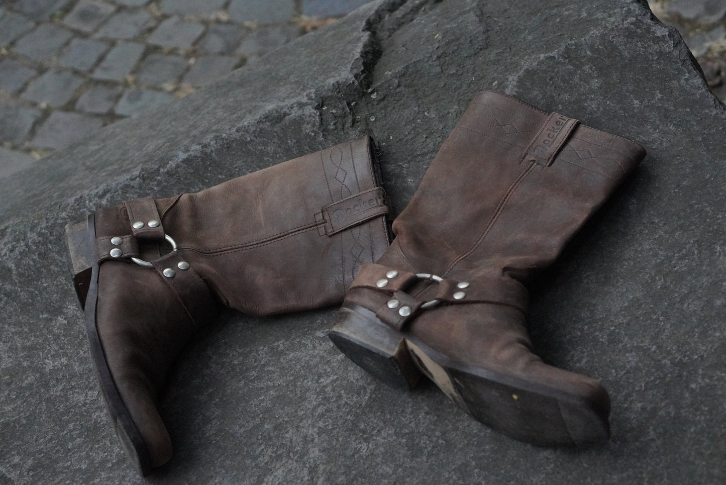 Dockers Brown Leather Harness Boots