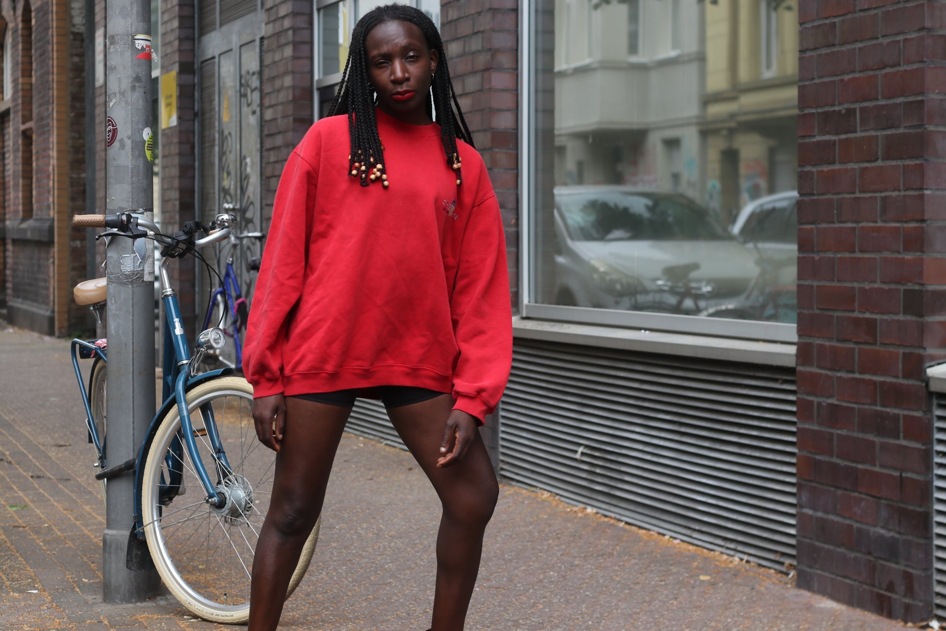 Vintage Chevignon Sweatshirt - 90s Red Graphic Crewneck Jumper