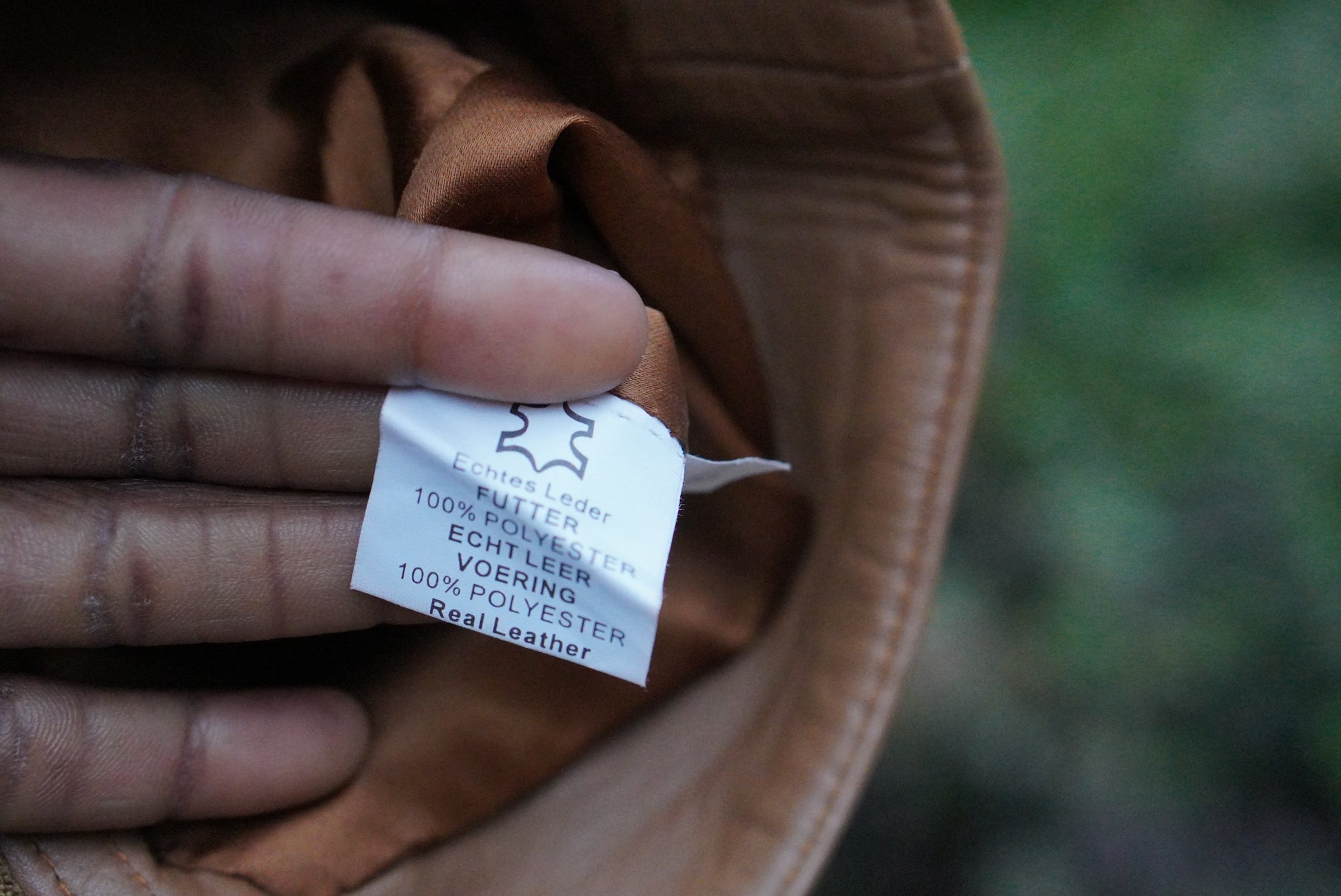 Vintage 70s Tan Brown Leather Trousers - Slim Fit Pants Size 27