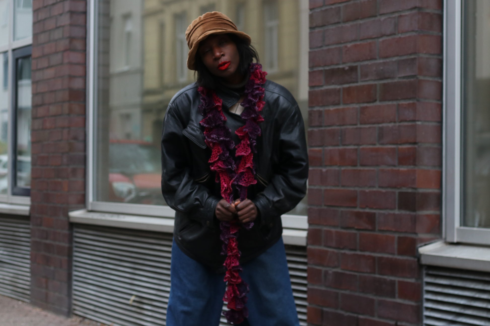 Vintage Velvet Bucket Hat - 90s Brown Cloche