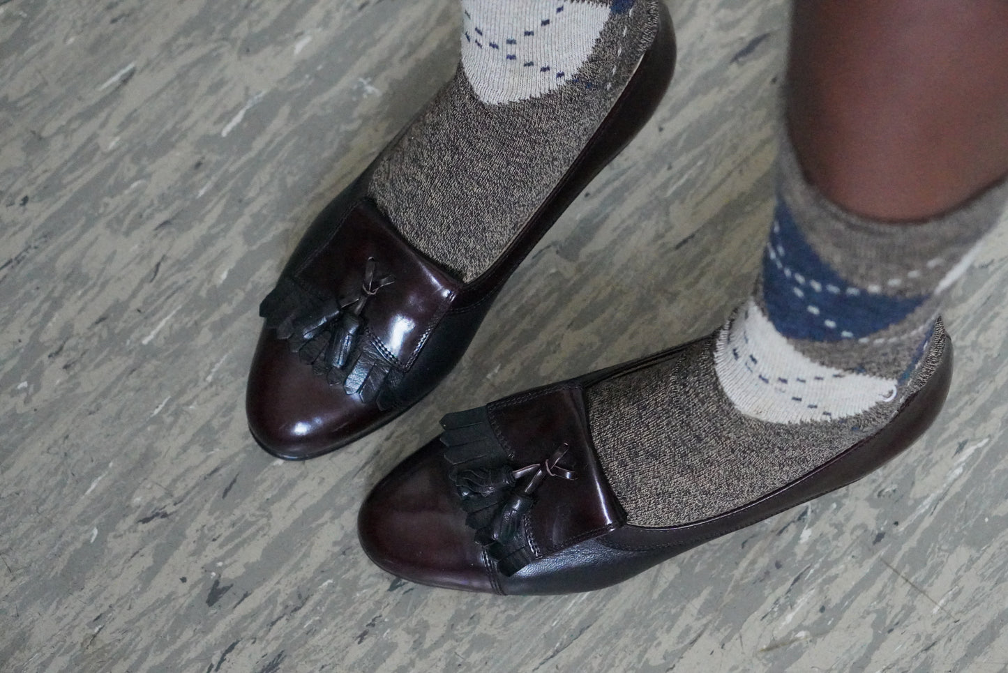 Vintage Tassel Loafers | 80s Leather Heels Burgundy EU 37 UK 4