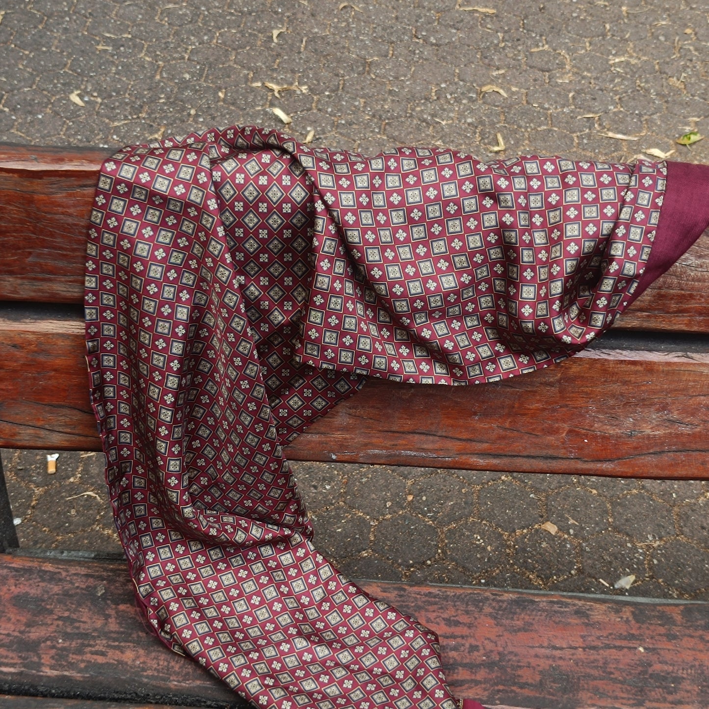 The DeSantis Collection Vintage Silk Wool Scarf - Made in Italy Foulard