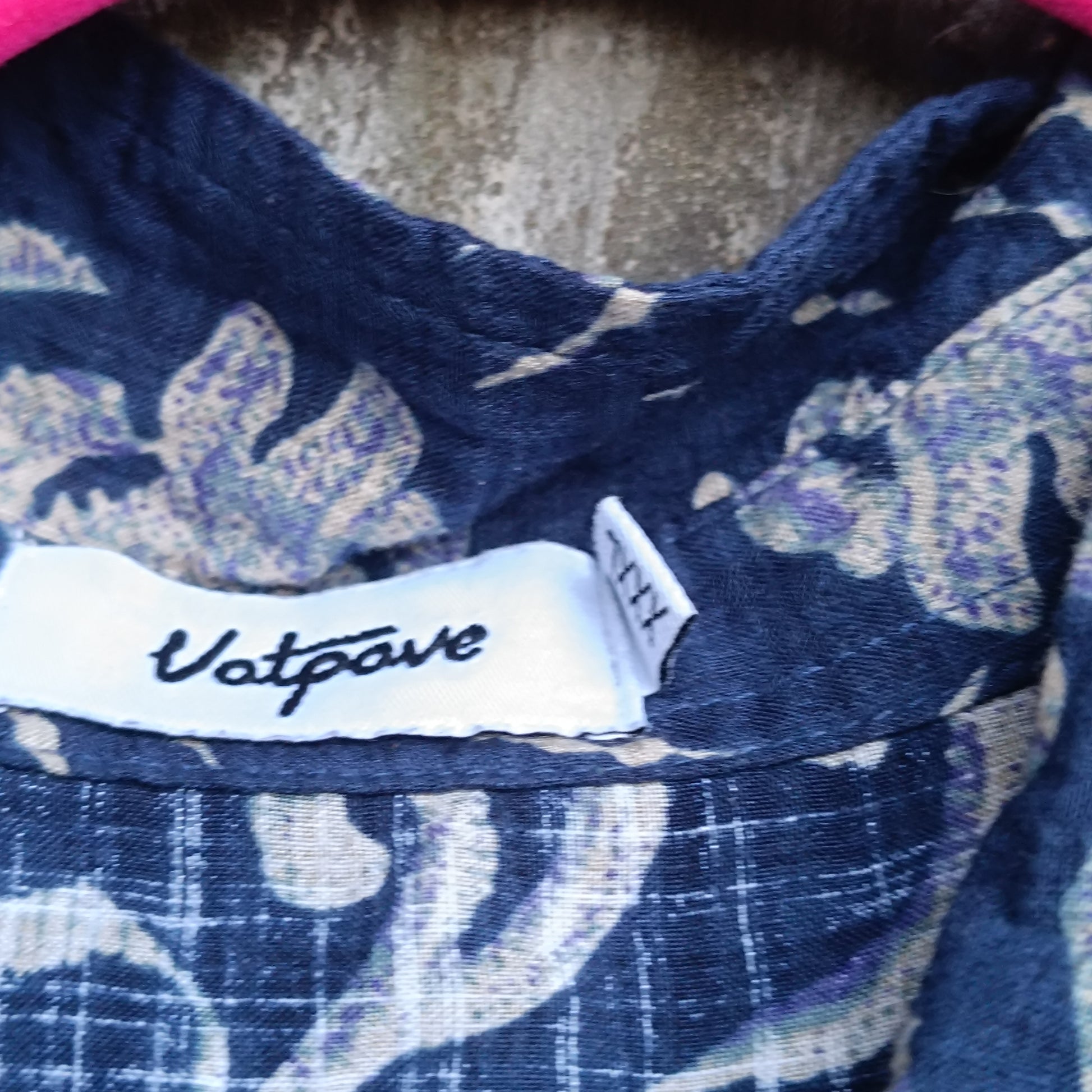 Votprove Blue Floral Short Sleeve Button Shirt - Size XXL