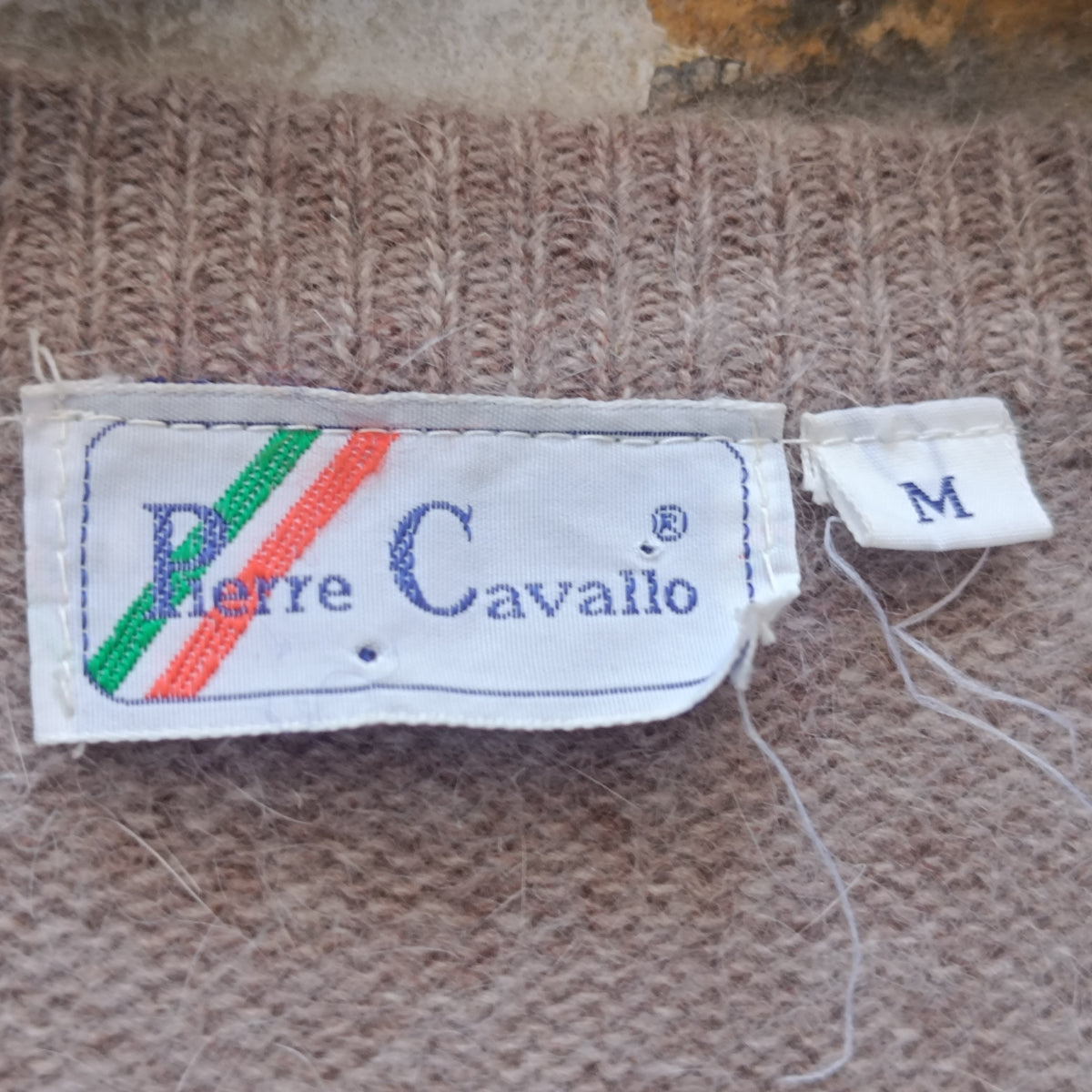 Pierre Cavallo Vintage Argyle Sweater 90s Preppy Soft Angora Blend M