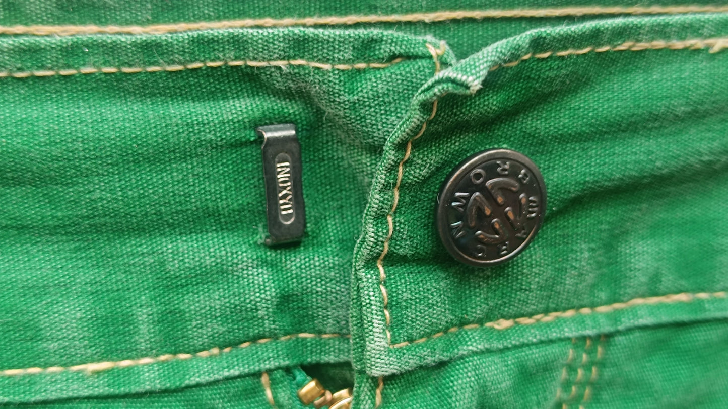 Marc Brown Vintage 90s High Waisted Green Jeans - Straight Leg Denim